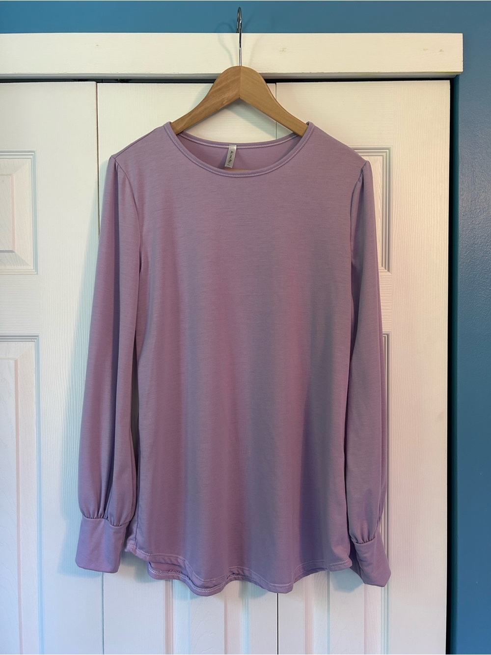 Acting Pro Lilac Crewneck Long Sleeve Top